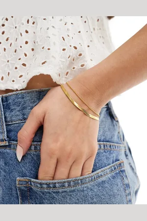 ASOS Waterproof stainless steel multirow bracelet in tone