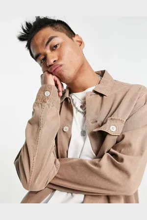 AllSaints Spotter shirt in washed beige