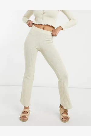 Monki Tora flare trousres in beige co-ord