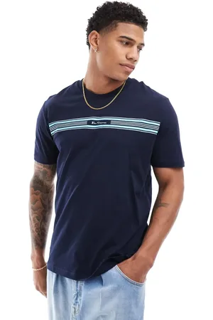 Ben Sherman Seasonal stripe tee in dark blue