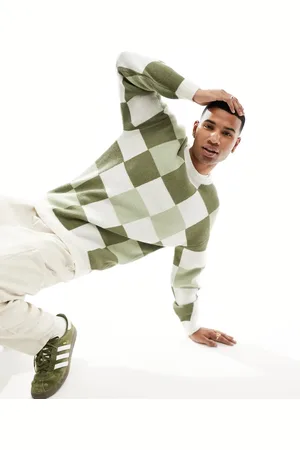 New Look Checker crew jumper in pattern