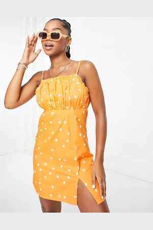 Influence Cotton poplin mini dress in polka dot