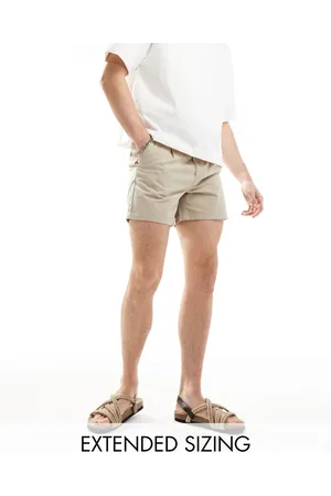 ASOS Pleated chino short in tan