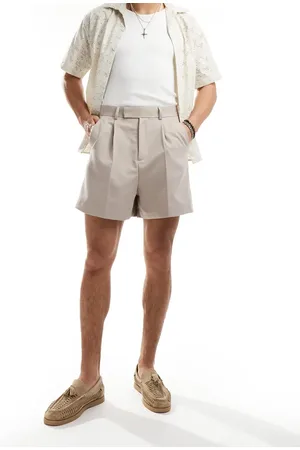 ASOS Smart cropped bermuda shorts in stone