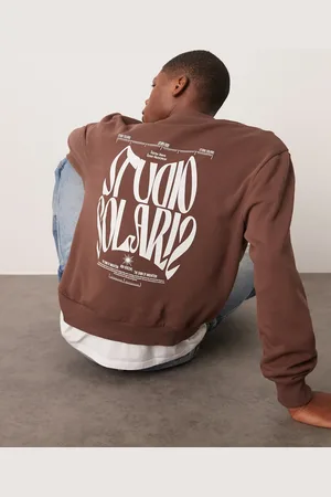 ASOS Boxy oversized sweatshirt with print in