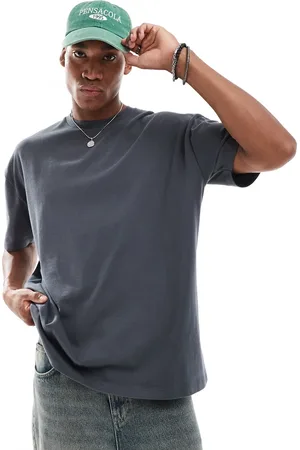 ASOS Heavyweight oversized t-shirt 240gsm in charcoal