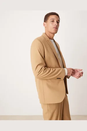 ASOS Regular suit jacket in camel twill