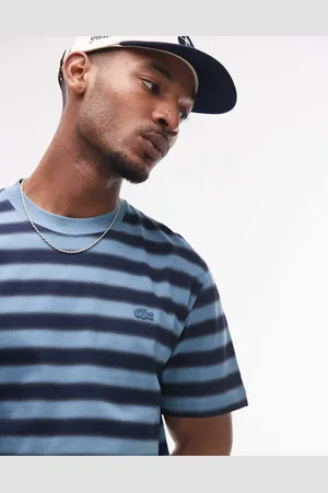 Lacoste Relaxed fit striped t-shirt in and blue