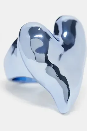 Monki Signet heart ring in