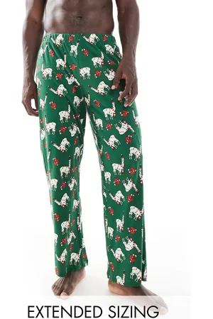 ASOS Christmas llama lounge pants in dark