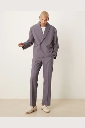 ASOS Straight leg suit trousers in purple