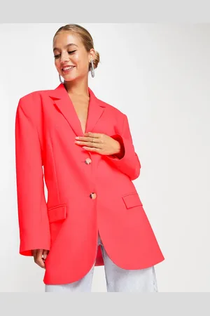 ASOS Oversized grandad blazer in fluro