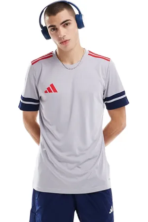 adidas Adidas Football Squadra 25 t-shirt in grey and red