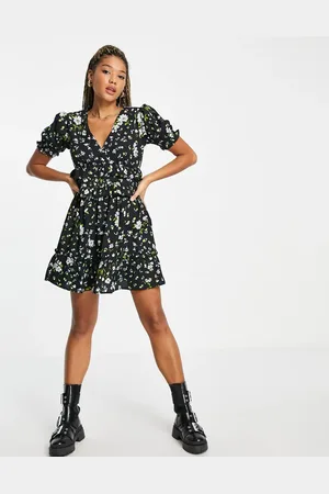 Influence Tiered mini dress in floral print