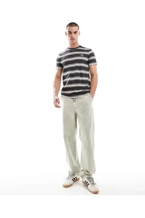 Fred Perry Horizontal fine stripe t-shirt in and navy