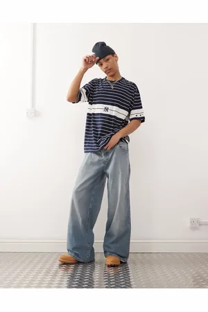Champion T-shape striped NY logo t-shirt in