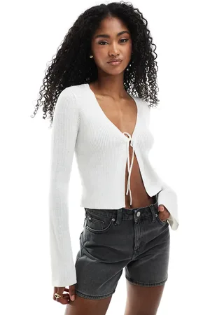 Monki Light weight cardigan with front tie in