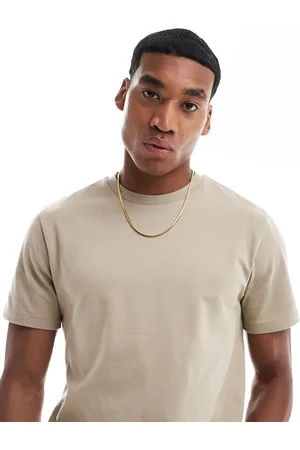 ASOS Heavyweight crew neck t-shirt 240gsm in stone