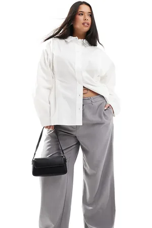 ONLY Tie waist wide leg trousers in light