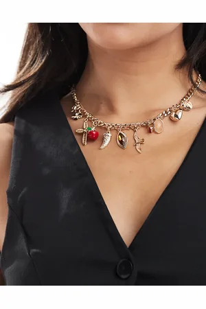 ASOS Necklace with charm pendant detail in tone