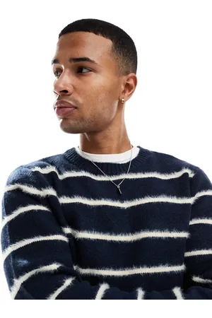 Brave Soul Brushed knitted jumper in stripe