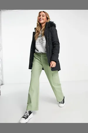 Hollister Teddy lined parka jacket in