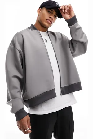 ASOS Oversized bomber jacket in scuba in