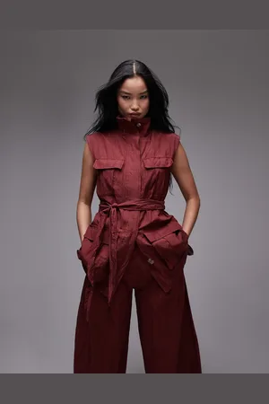 MANGO Capsule crushed texture longline sleeveless shirt in dark