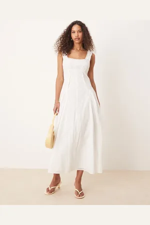 ASOS Prairie square neck maxi dress with dropped waist in