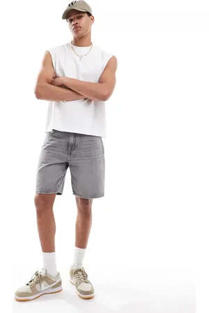 Pull&Bear Standard fit denim short in