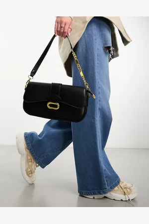 8 Other Reasons Chain strap shoulder bag with hardware in black