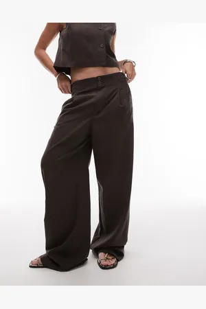 MANGO Cupro low waist straight leg trouser co-ord in