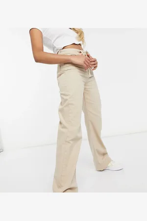 Stradivarius Petite 90s dad jean in sand