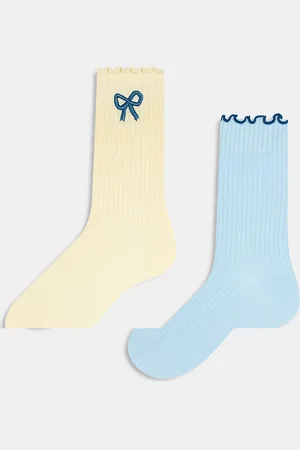 Cotton On Cotton On 2 pack the perfect pair frill rib crew sock