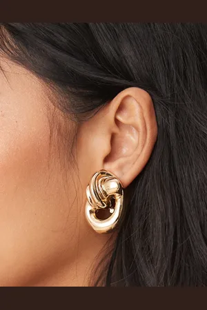 ASOS Oversized earrings in knot doorknocker design in tone