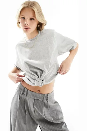 4th & Reckless Knot front cropped t-shirt in