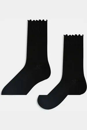 Cotton On Cotton On 2 pack perfect pair frill rib crew sock in