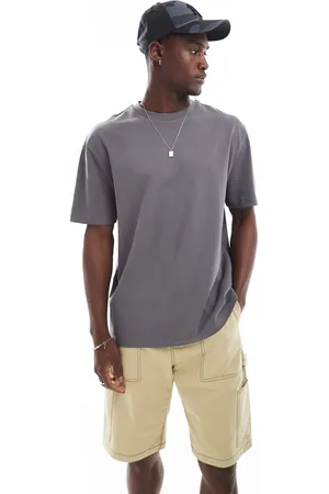 ASOS Heavyweight relaxed t-shirt 240gsm in charcoal