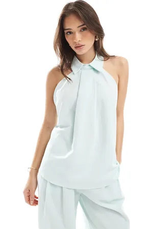 ASOS Collar detail halter top in co ord