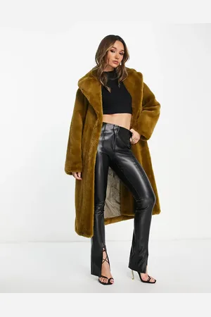 MANGO Faux fur coat in