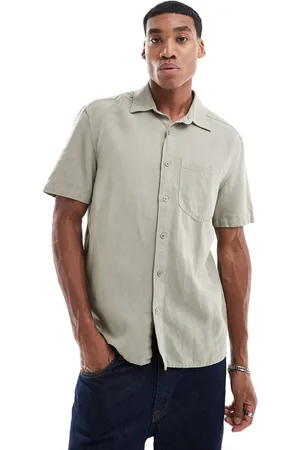 River Island Linen shirt in sage