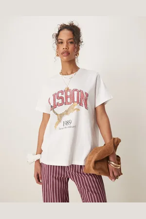 ASOS Regular fit t-shirt with lisbon graphic in