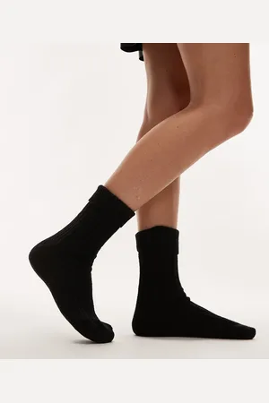 Topshop Chunky ribbed fold down socks in