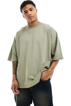 ASOS Heavyweight extreme oversized t-shirt 240gsm in khaki