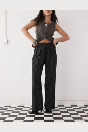 Motel Syra pleated trouser in pinstripe
