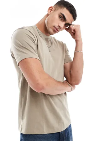 ASOS Heavyweight crew neck t-shirt 240gsm in stone