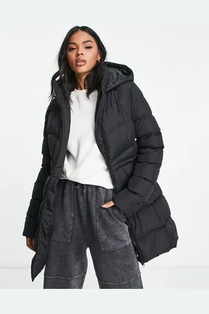 Threadbare Eeyore mid length hooded lightweight puffer jacket in