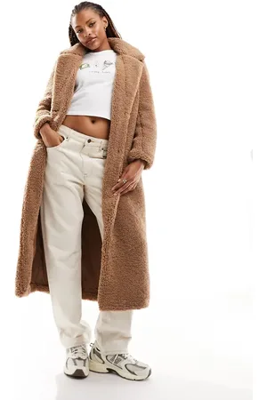 ONLY Longline teddy borg coat in