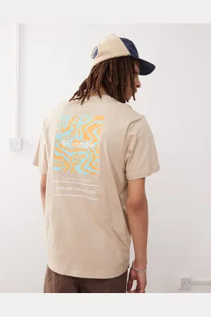 Columbia Barton Springs short sleeve graphic t-shirt in beige