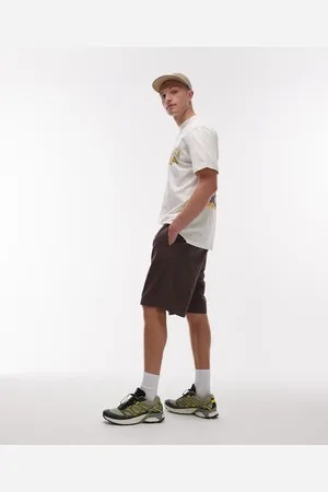 Topman Washed cotton chino shorts in